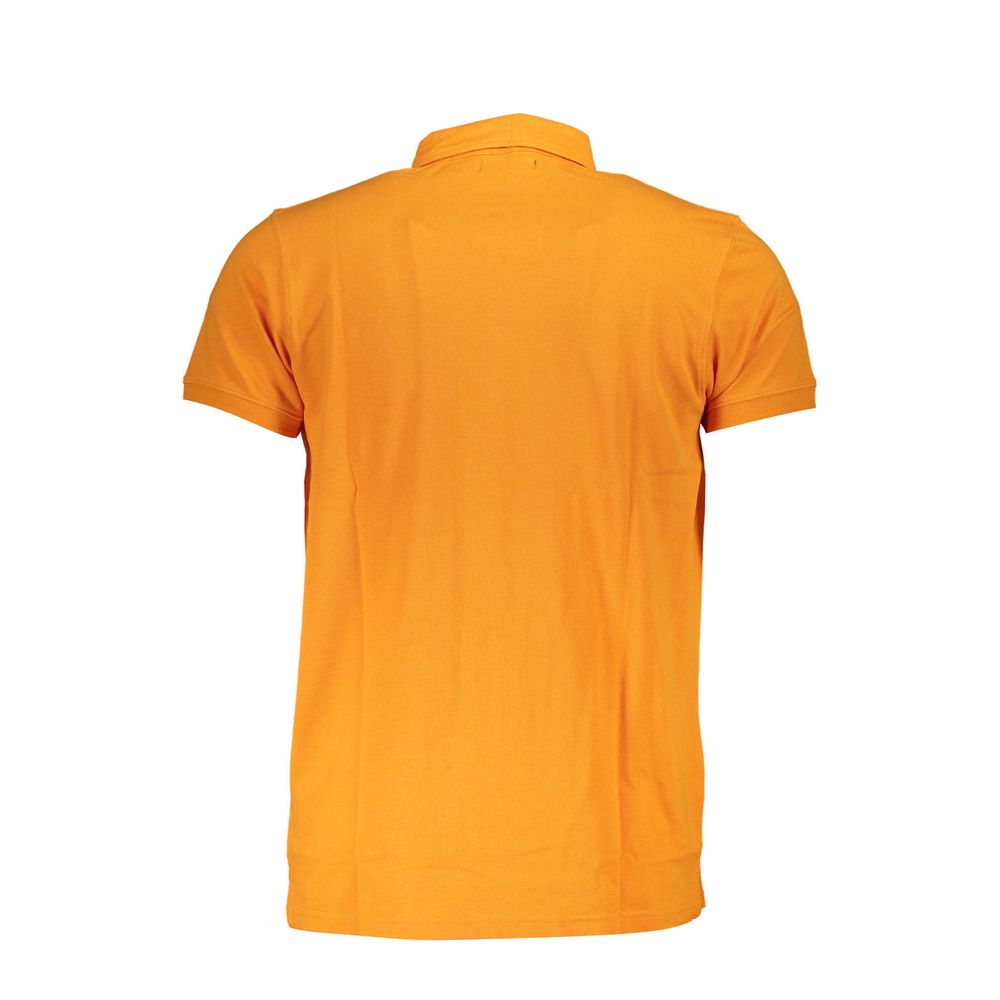 Polo Shirt by Cavalli Class for men in cotton orange & signature features a eye catching silhouette, showcasing a refined and for a eye catching finish.