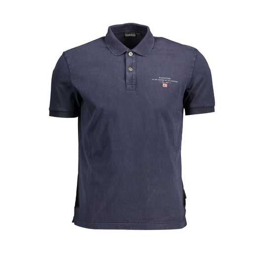 Polo Shirt by Napapijri for men in cotton blue & print showcases a enviable silhouette, featuring a refined and short-sleeve for a enviable finish.