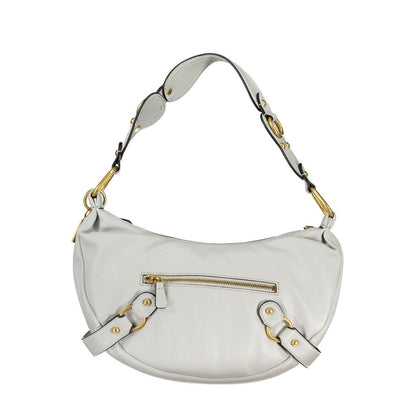 This Shoulder Handbag by Guess Jeans for women in polyethylene and brown & gray presents a sculptural silhouette featuring a secure zipper, ample external-pockets, and versatile shoulder-strap for a sculptural finish.