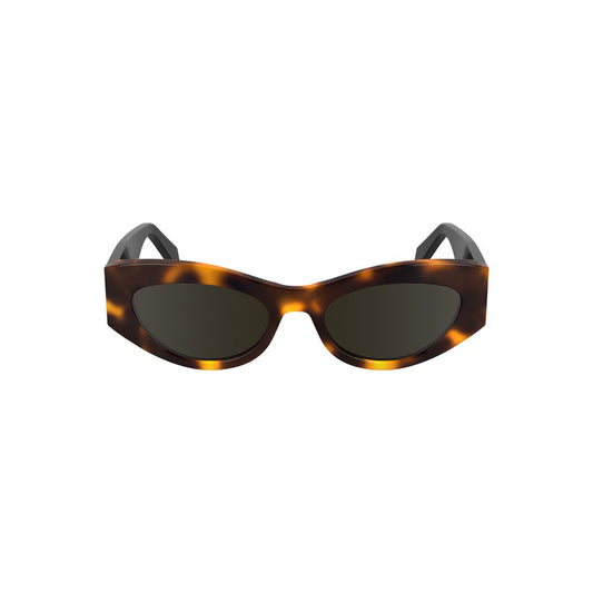 Calvin Klein Brown Acetate Women Sunglass