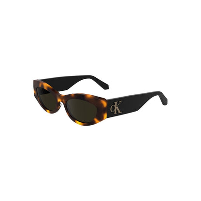 Calvin Klein Brown Acetate Women Sunglass