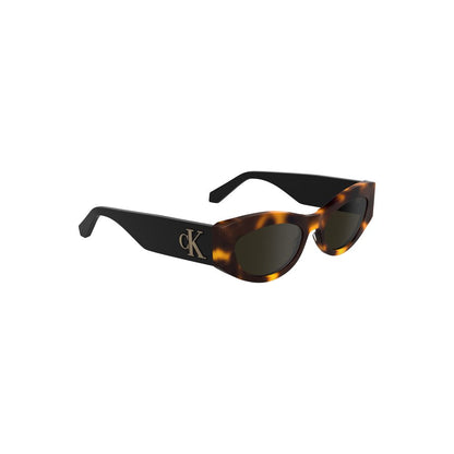 Calvin Klein Brown Acetate Women Sunglass