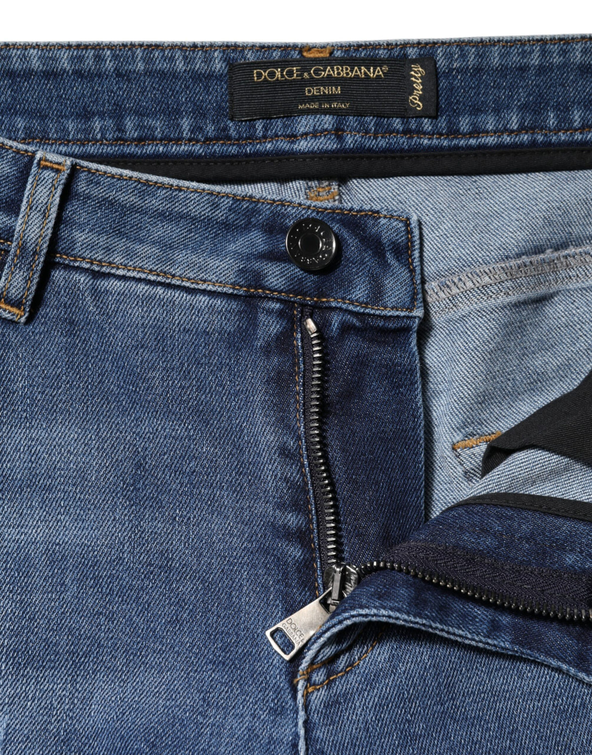 Dolce & Gabbana Women's Skinny Slim Low Rise Stretch Denim Cotton Jeans - Blue