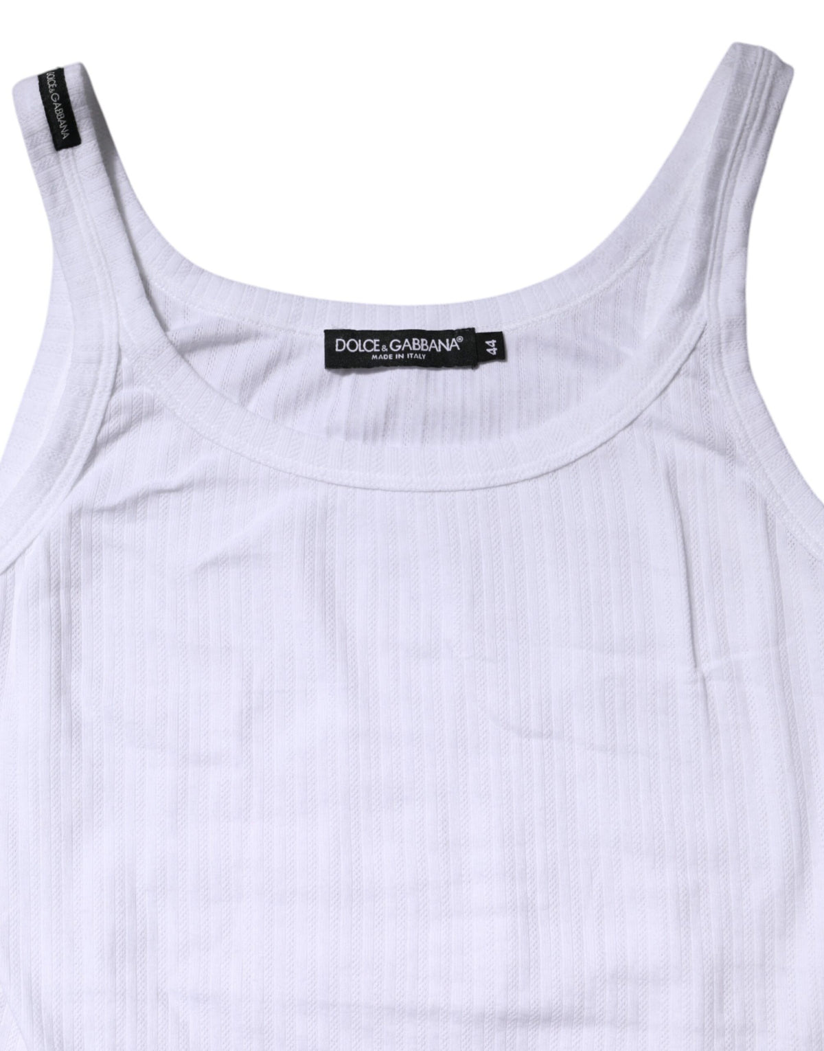 Dolce & Gabbana Women's Round Neck Stretch Cotton Tank Top - White