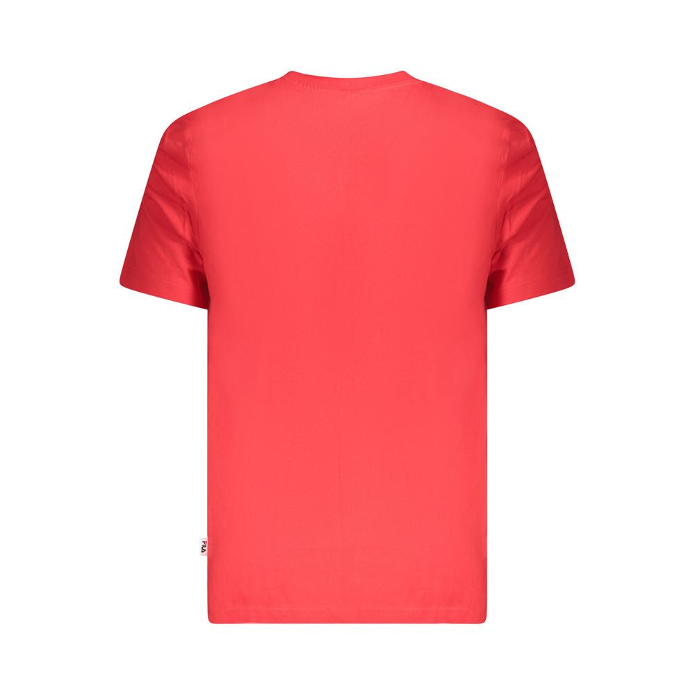T-Shirt by Fila for men in cotton red & print features an edgy silhouette, meticulously detailed with a sophisticated and for a truly edgy finish.