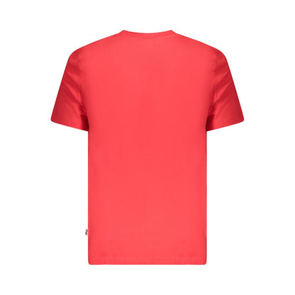 T-Shirt by Fila for men in cotton red & print features an edgy silhouette, meticulously detailed with a sophisticated and for a truly edgy finish.