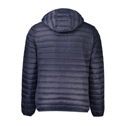 Cavalli Class The Blend Men's Polyamide Hooded Jacket - Blue