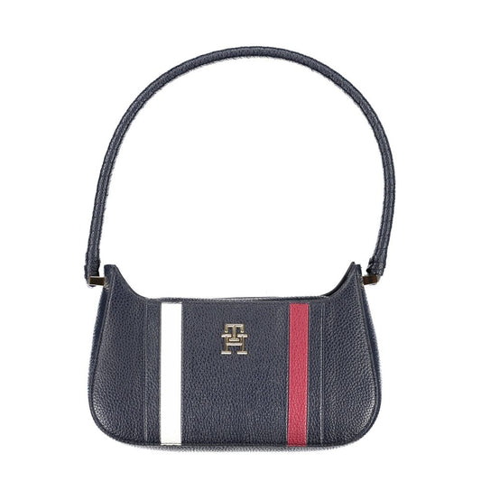 Tommy Hilfiger Blue Pebbled Faux Leather Shoulder Handbag