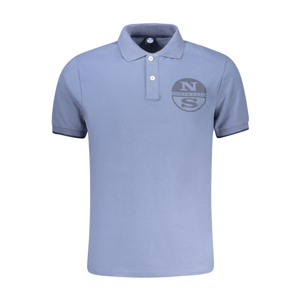 Polo Shirt by North Sails for men in cotton blue & print presents a sleek silhouette, featuring a refined and short-sleeve for a sleek finish.