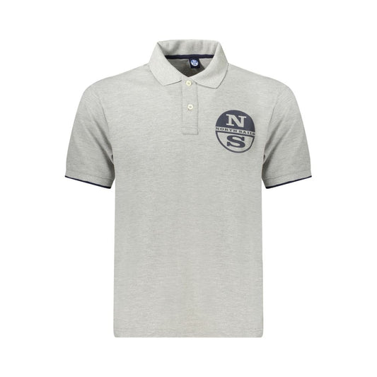 North Sails Brown Cotton Men Polo Shirt