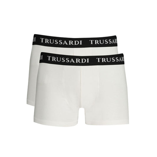 Trussardi White Cotton Underwear Boxers