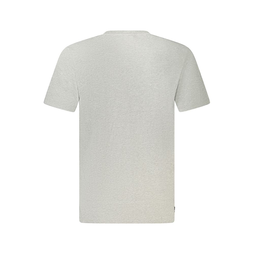 T-Shirt by Timberland for men in organic cotton brown, gray, signature & print showcases a chic silhouette, artfully detailed with a chic and for a chic finish.
