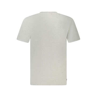 T-Shirt by Timberland for men in organic cotton brown, gray, signature & print showcases a chic silhouette, artfully detailed with a chic and for a chic finish.