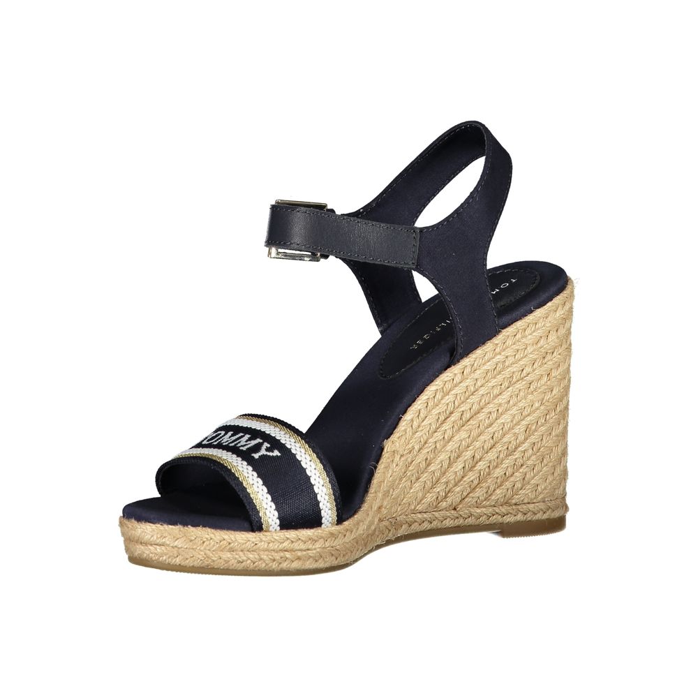 Tommy Hilfiger Blue Leather Women's Wedge Sandal