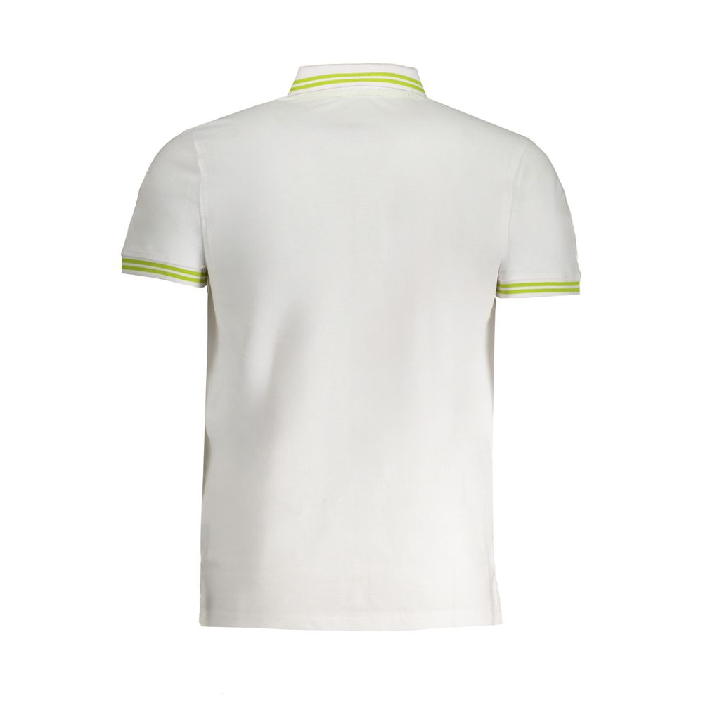 Polo Shirt by Cavalli Class for men in cotton white & signature showcases a enviable silhouette, featuring a refined and for a enviable finish.