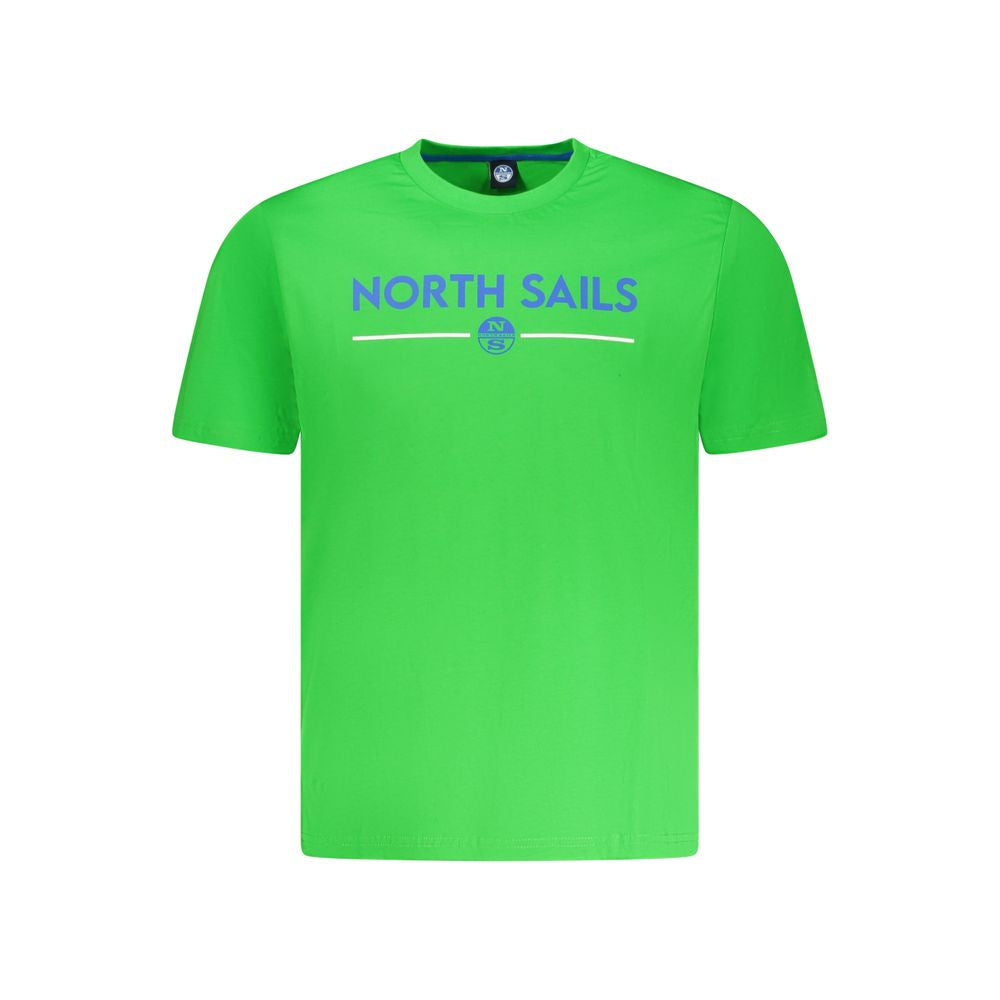 T-Shirt by North Sails for men in cotton canvas green & print features an edgy silhouette, meticulously detailed with a sophisticated and for a truly edgy finish.