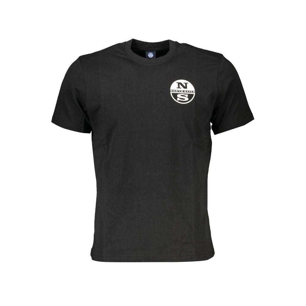 North Sails Black Cotton Men T-Shirt