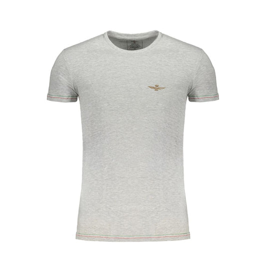 T-Shirt by Aeronautica Militare for men in stretch cotton gray & print showcases a unassuming silhouette, artfully detailed with a refined crew neckline and unassuming for a sophisticated, contemporary look.