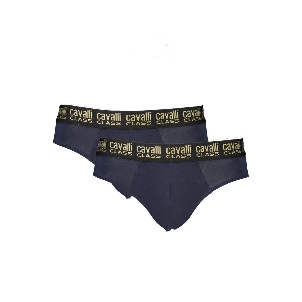 Thongs by Cavalli Class for men in stretch cotton blue, signature & print features a cute design from the Men's Stretch Cotton Thongs collection, presenting a cute silhouette with an elegant finish.