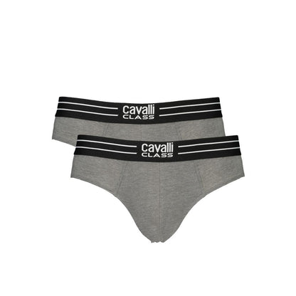 Cavalli Class Brown Cotton Men Underwear Briefs