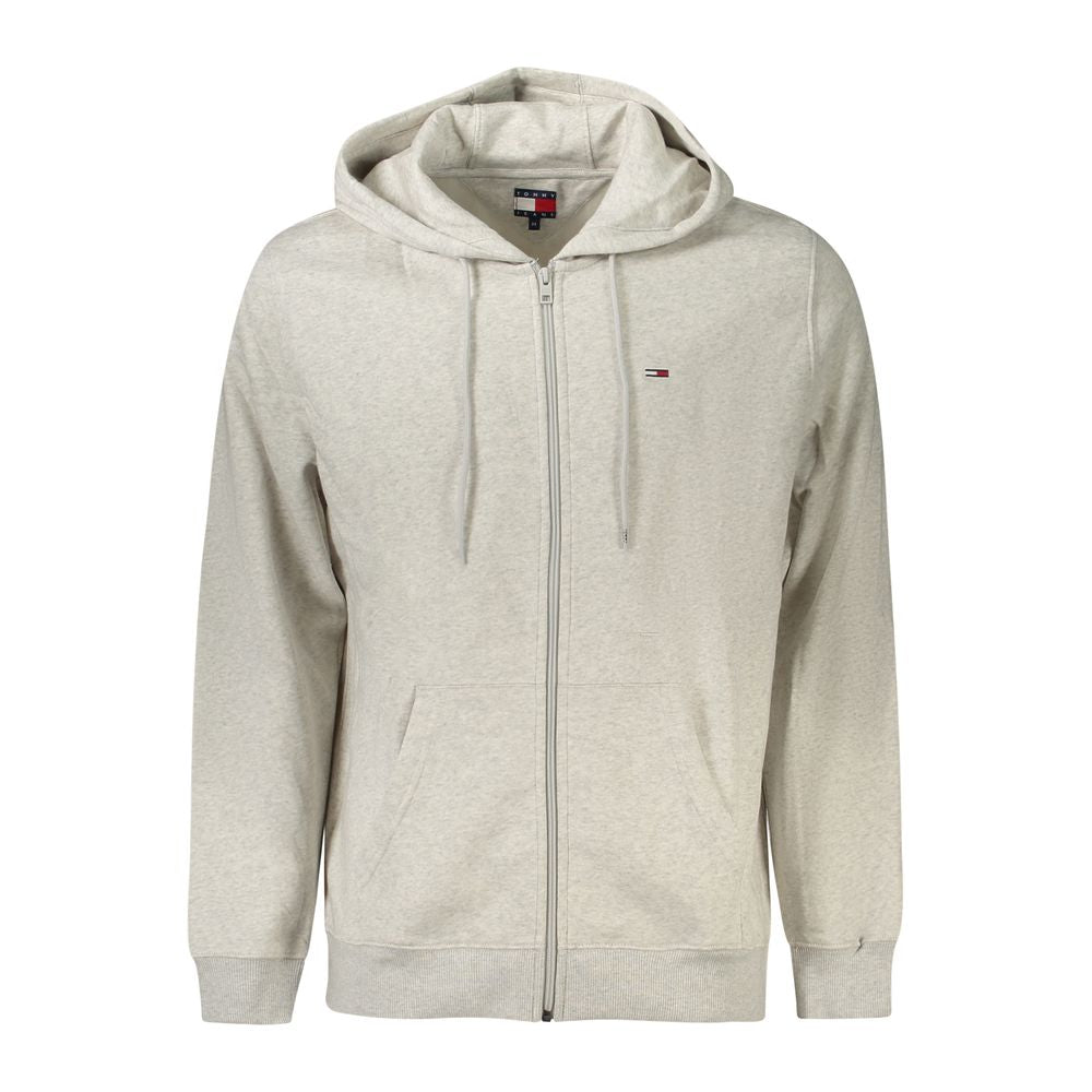Hooded Sweatshirt Hoodie by Tommy Hilfiger for men in cotton polyester gray features a authentic silhouette, showcasing a sophisticated hooded neckline and authentic detail for a refined finish.