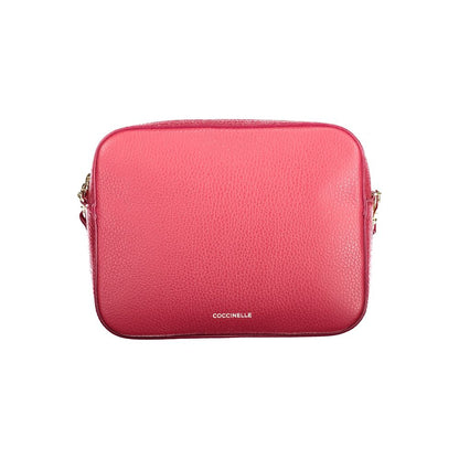 Coccinelle Red Leather Tebe Cossbody Handbag
