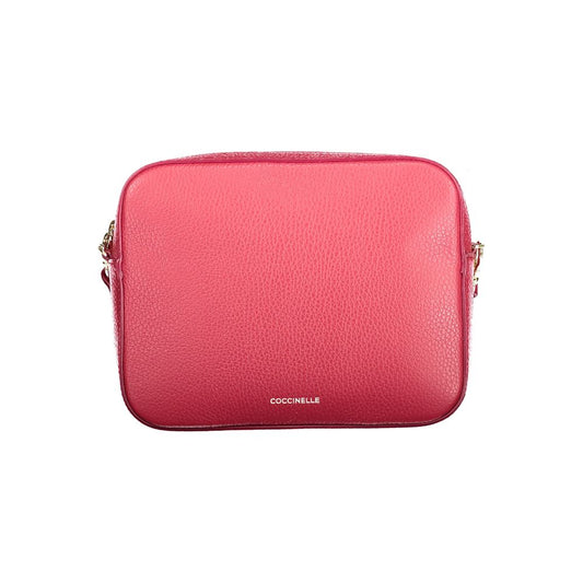 Coccinelle Red Leather Tebe Cossbody Handbag
