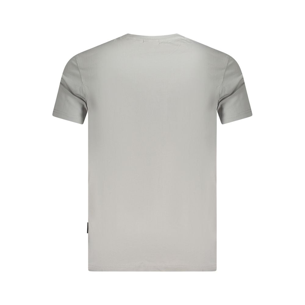 Napapijri Men's Relaxed-Fit Regular-Fit Crew Neck Cotton T-Shirt - Brown Gray