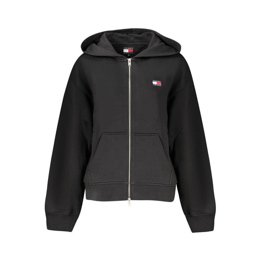 Tommy Hilfiger Black Cotton Women Hoodie