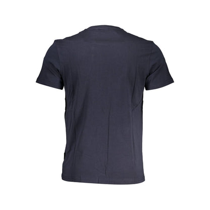 T-Shirt by Napapijri for men in cotton blue features an edgy silhouette, meticulously detailed with a sophisticated and crew neckline for a truly edgy finish.