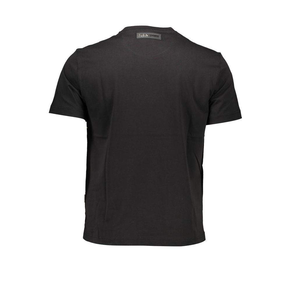 T-Shirt by Plein Sport for men in cotton black & print showcases a chic silhouette, artfully detailed with a chic and for a chic finish.
