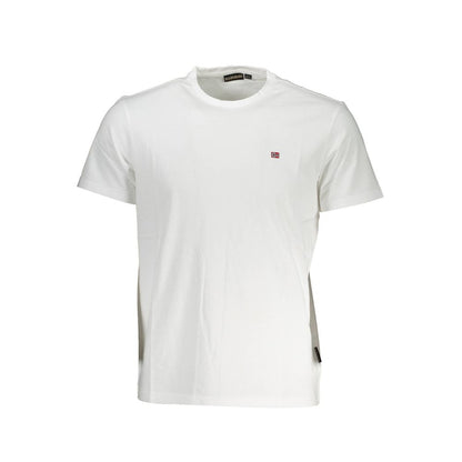 T-Shirt by Napapijri for men in cotton white features an on trend silhouette, perfectly showcasing a on trend short-sleeve and crew neckline for an elevated aesthetic.