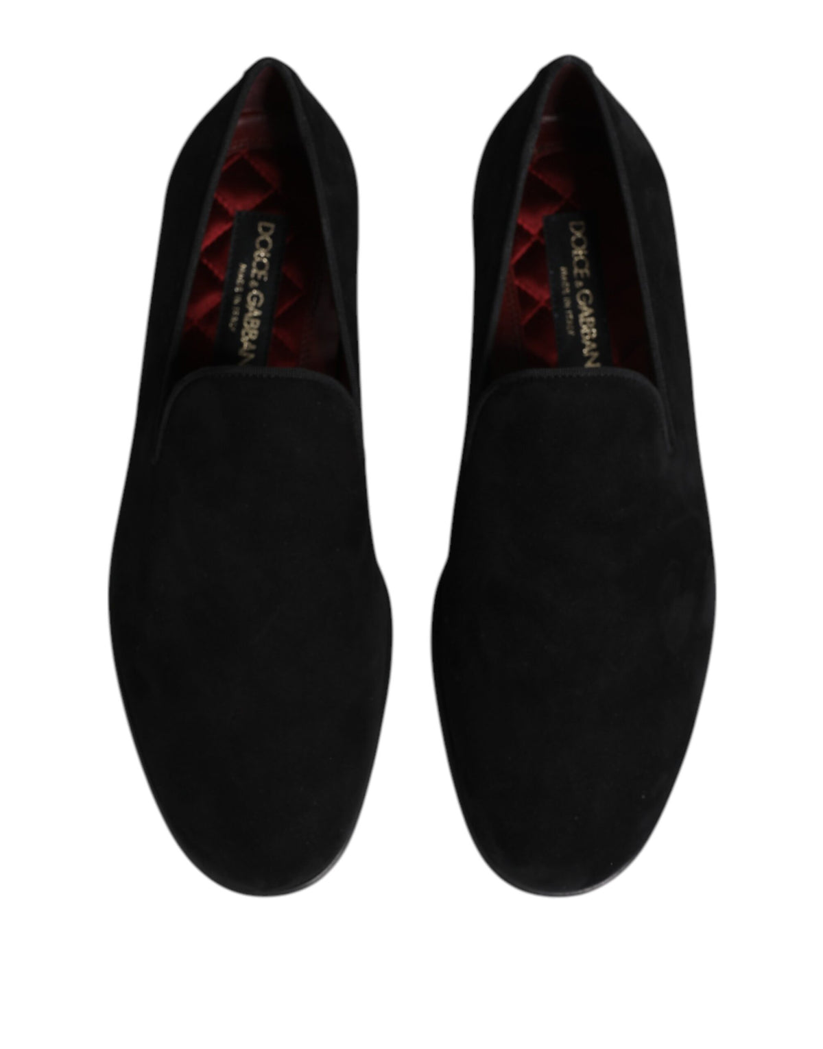 Dolce & Gabbana Men's Goat Suede Leather Loafer Slip-On Shoes - Black