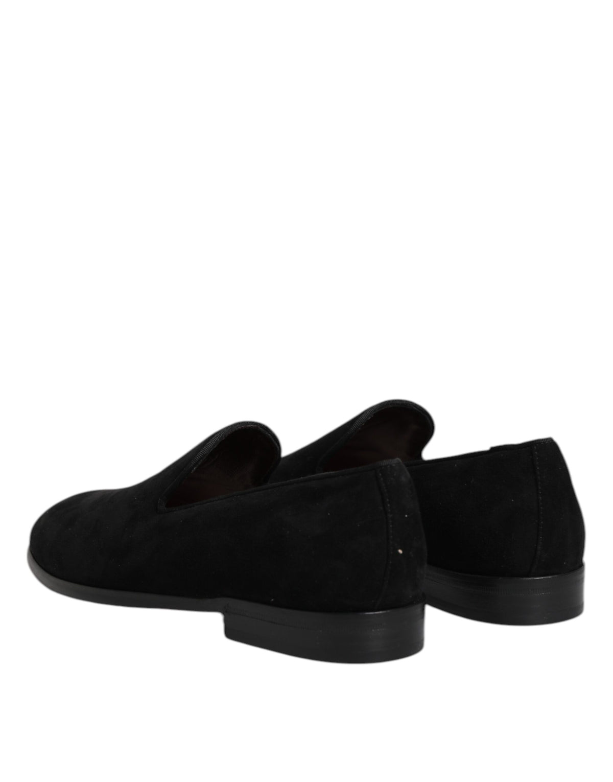 Dolce & Gabbana Men's Goat Suede Leather Loafer Slip-On Shoes - Black