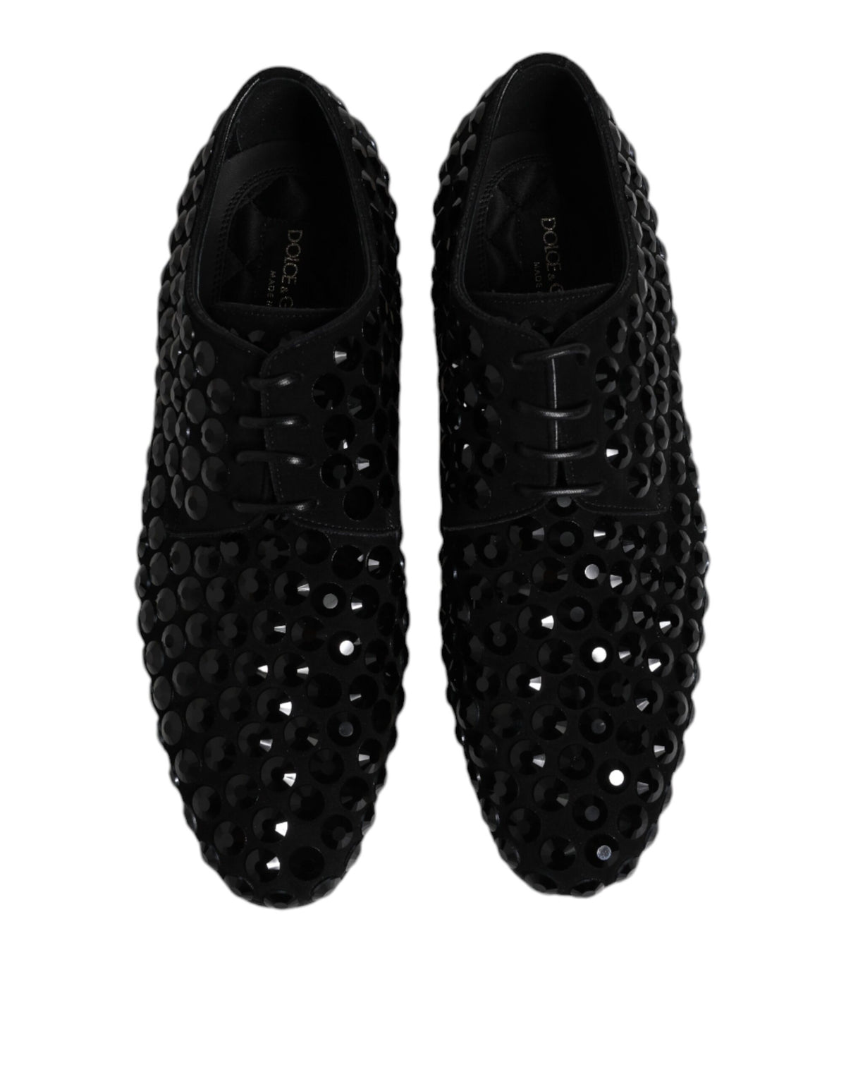 Dolce & Gabbana Men's Suede Goat Leather Derby Lace-Up Shoes - Black