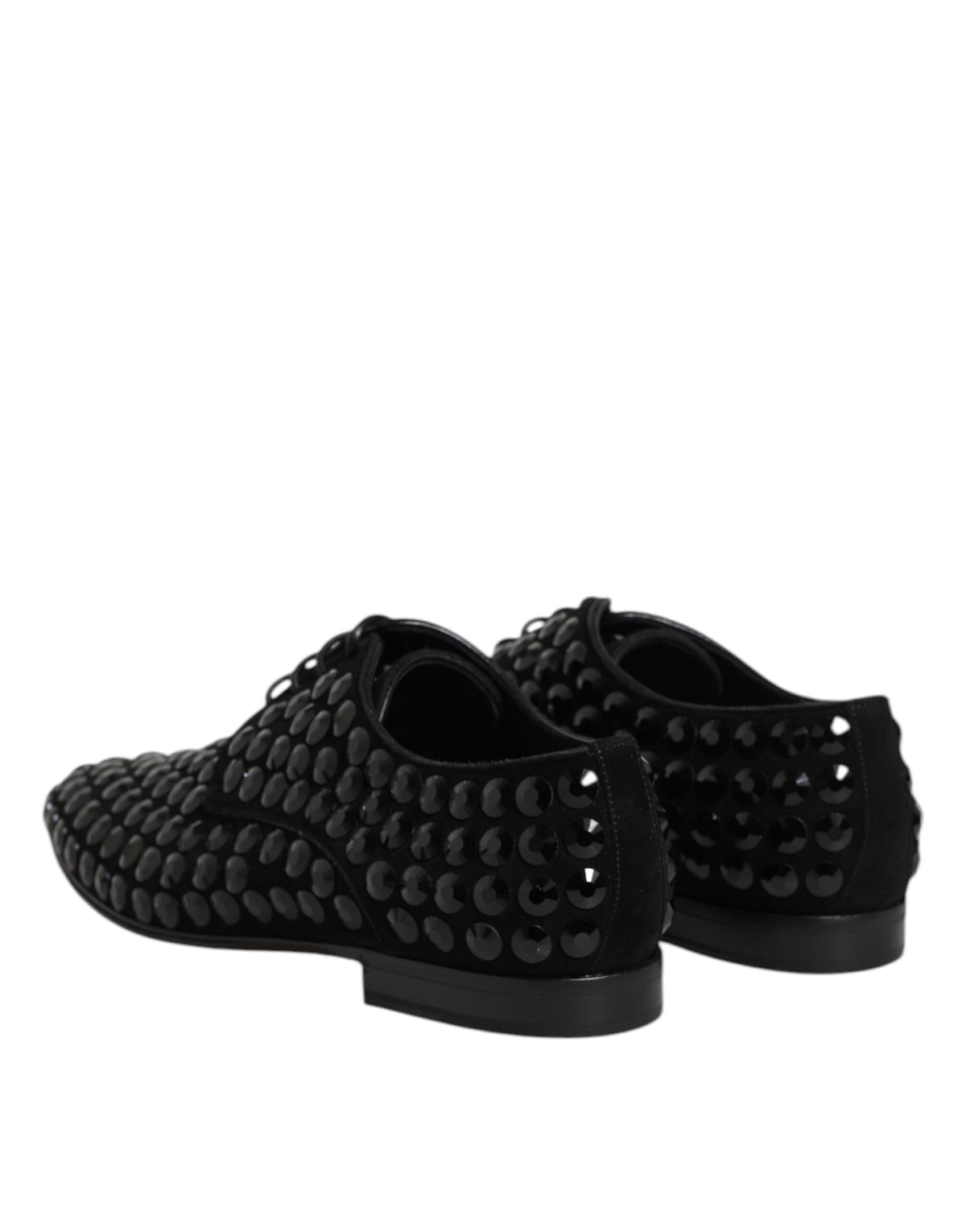 Dolce & Gabbana Men's Suede Goat Leather Derby Lace-Up Shoes - Black