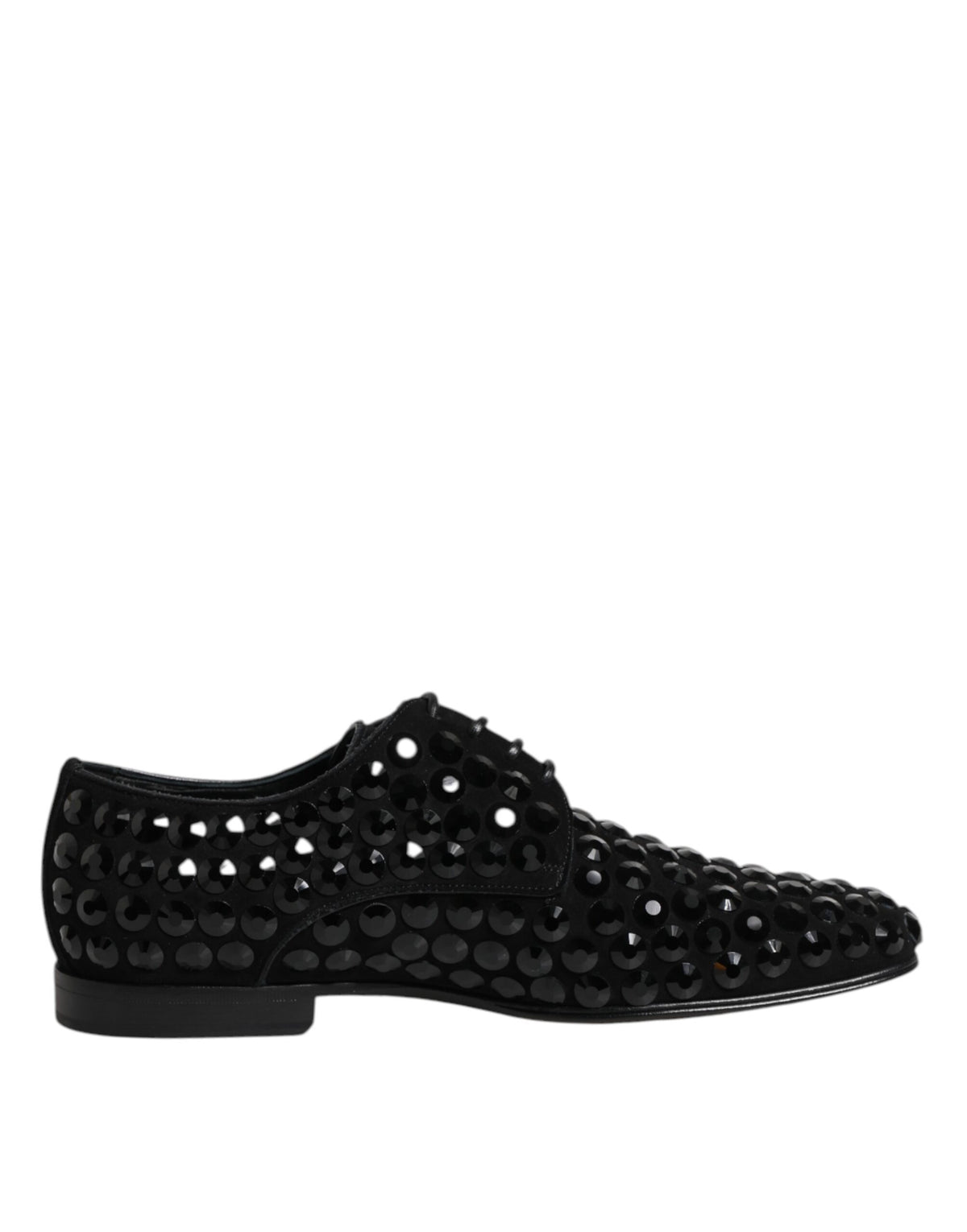 Dolce & Gabbana Men's Suede Goat Leather Derby Lace-Up Shoes - Black