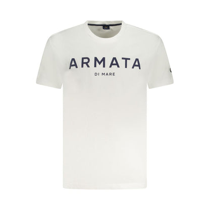 T-Shirt by Armata Di Mare for men in cotton white & print features an on trend silhouette, perfectly showcasing a on trend and for an elevated aesthetic.