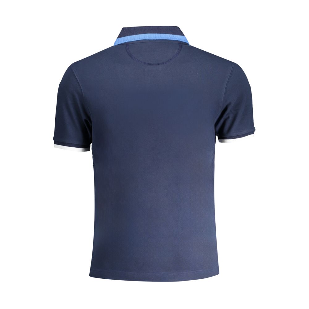 Polo Shirt by La Martina for men in cotton blue presents a distinguished silhouette, showcasing a sophisticated and distinguished for a truly distinguished finish.