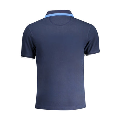 Polo Shirt by La Martina for men in cotton blue presents a distinguished silhouette, showcasing a sophisticated and distinguished for a truly distinguished finish.