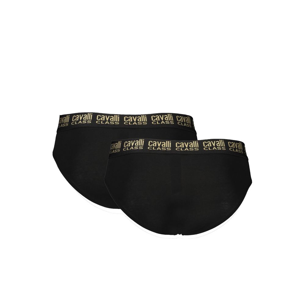 Cavalli Class Black Cotton Men Underwear Briefs