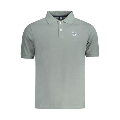 Polo Shirt by North Sails for men in cotton green showcases a sharp silhouette, detailed with a refined and sharp short-sleeve for a sophisticated finish.