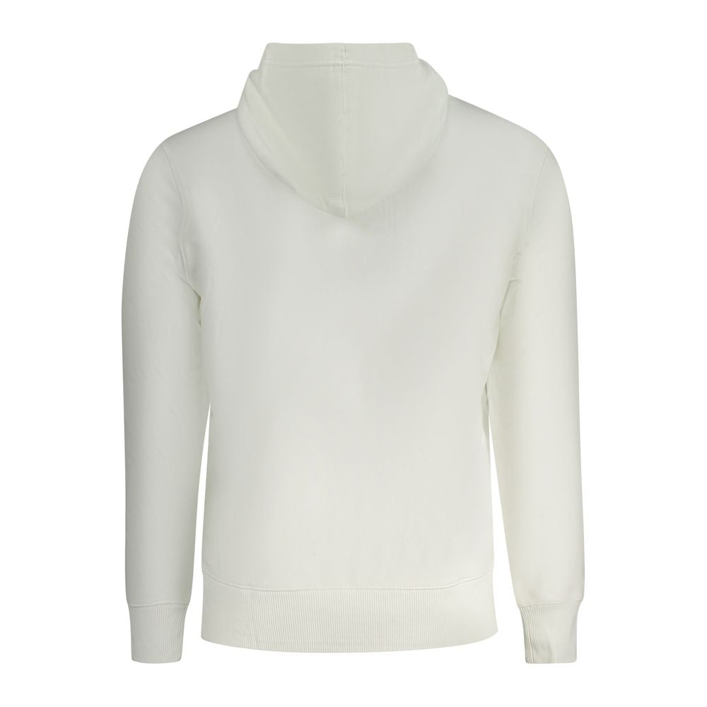 Hooded Sweatshirt Hoodie by Calvin Klein for men in stretch cotton white showcases a city-ready silhouette, artfully detailed with a signature and for a city-ready finish.