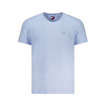 T-Shirt by Tommy Hilfiger for men in cotton blue & print features an on trend silhouette, perfectly showcasing a on trend short-sleeve and crew neckline for an elevated aesthetic.