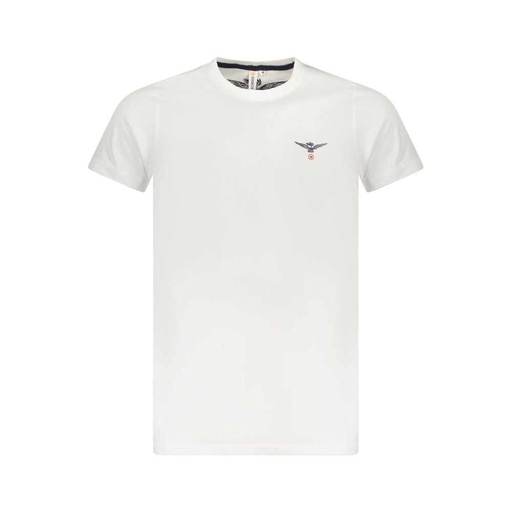 T-Shirt by Accademia Militare for men in cotton white & print features an on trend silhouette, perfectly showcasing a on trend short-sleeve and crew neckline for an elevated aesthetic.