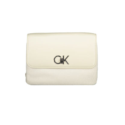 Calvin Klein Beige Polyester Convertible Handbag