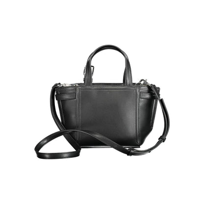 Calvin Klein Black Polyester Leather Effect Shopper Handbag