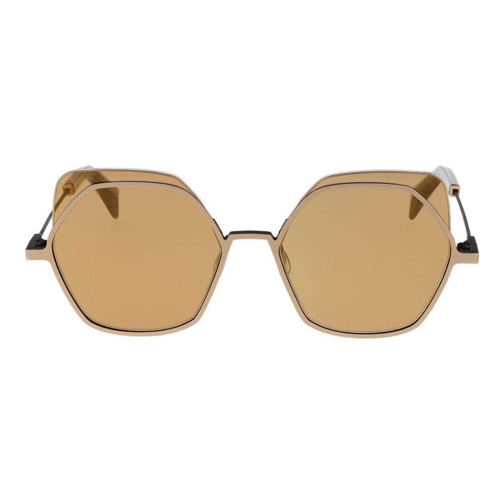 Yohji Yamamoto Gold Unisex Sunglasses