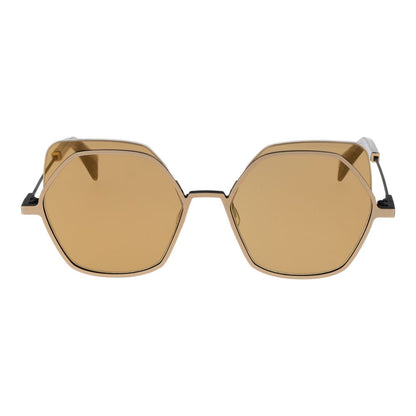 Yohji Yamamoto Gold Unisex Sunglasses