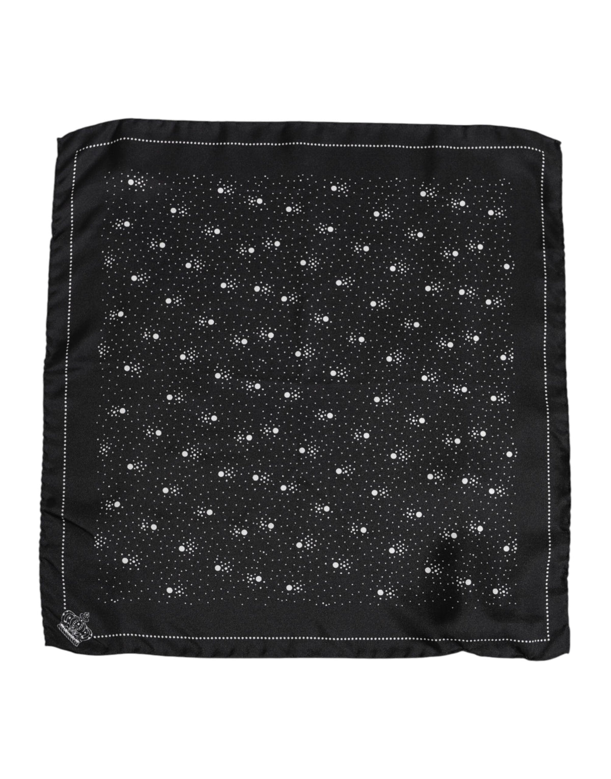 Dolce & Gabbana Silk Foulard Square Scarf - Black White